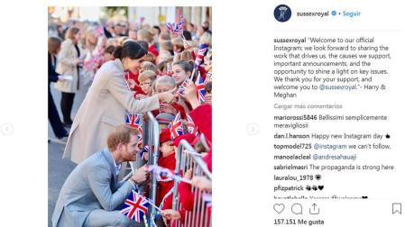 Los duques de Sussex abren una cuenta en Instagram