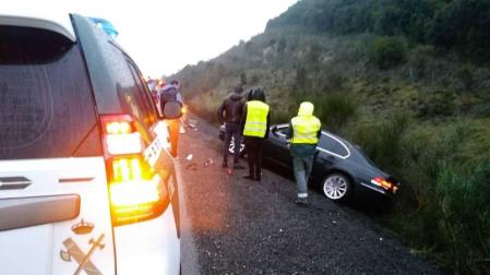 Dos menores heridos en un accidente en la NA-122, a la altura de Lerín