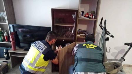 Agentes de la Guardia Civil y de la Policía Nacional desarticularon la banda tras una operación iniciada en San Adrián.
