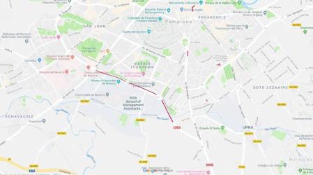 Estos son los cortes de tráfico previstos para este lunes en Pamplona