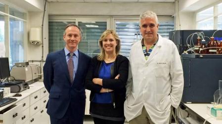 Equipo promotor de InnoUp Farma: Manuel Rodríguez-Mariscal, Maite Agüeros y Juan Manuel Irache.