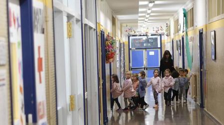 Alumando del CP Luis Gil de Sangüesa durante una jornada de clase.