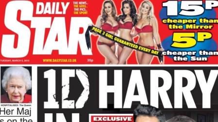 Portada del 5 de marzo de 2013 del 'Daily Star'.