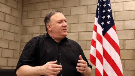 El secretario de Estado de EE UU, Mike Pompeo, durante una entrevista con Efe este domingo en la fronteriza ciudad de Cúcuta (Colombia).