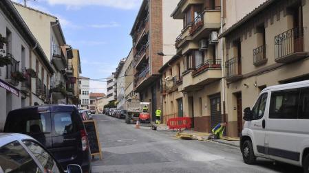 Cambios de tráfico en el barrio de San Isidro de Tafalla debido a las obras
