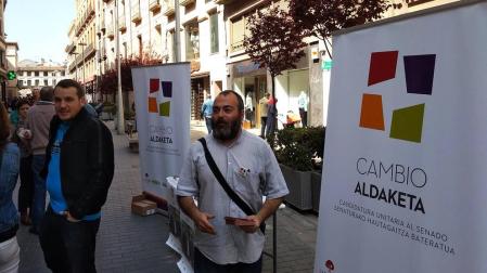 Ricardo Feliú, de Cambio-Aldaketa, en Tudela.