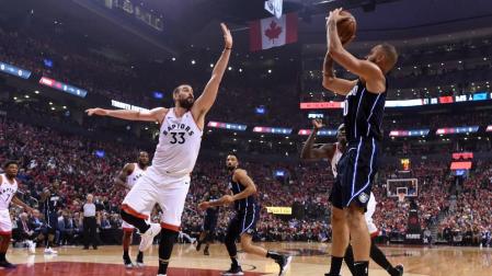 Marc Gasol, en el partido que enfrentó a Orlando Magic y Toronto Raptors