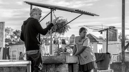 Alfonso Cuarón, durante la grabación de 'Roma', última ganadora del Óscar a la mejor película extranjera.