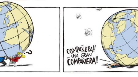 Una tira de Oroz, premio Elgar a la mejor viñeta periodística de España de 2018