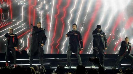 Backstreet Boys, durante el concierto en el Palacio de los Deportes de la Comunidad de Madrid, dentro de su gira DNA.