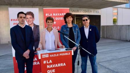 María Chivite, en un acto electoral del PSN en Sarriguren