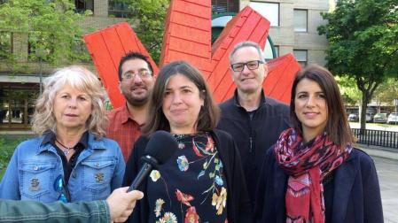 Acto electoral de la candidatura del Podemos al Ayuntamiento de Pamplona