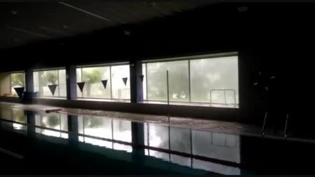 Desalojados el complejo deportivo de Cantolagua en Sangüesa