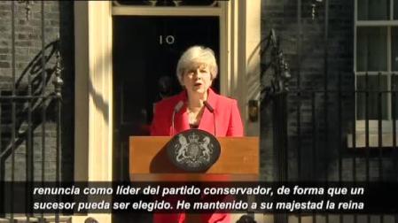 Theresa May anuncia su dimisión