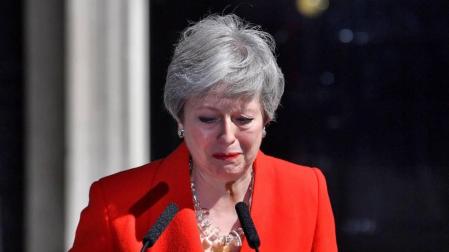La primera ministra de Reino Unido, Theresa May, anuncia su dimisión
