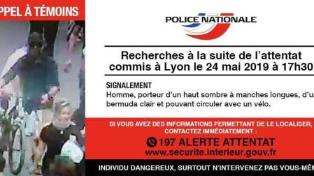 Imagen del autor del atentado en Lyon difundida por la policía francesa.