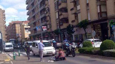 Muy grave una mujer atropellada en Tudela por un conductor drogado