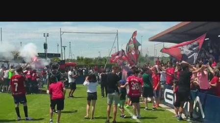 Vídeo de la celebración en Tajonar del ascenso del Osasuna Promesas