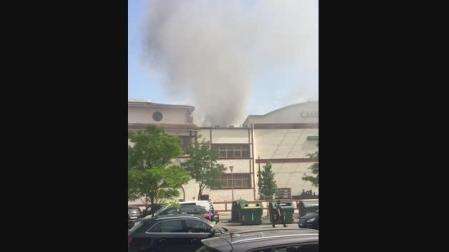 Incendio en el Club de Tenis de Pamplona