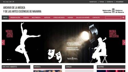 Nueva web del Archivo de la Música y de las Artes Escénicas de Navarra