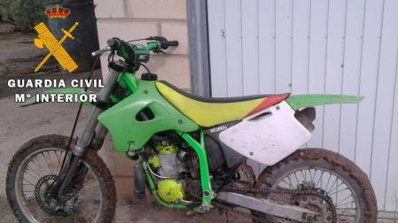 Moto incautada al detenido en Cintruénigo