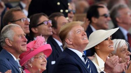 Isabel II y Trump homenajean a veteranos de Normandía en su 75 aniversario