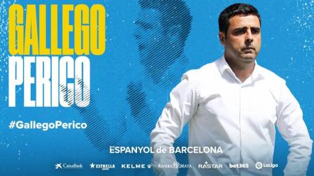 David Gallego toma el relevo de Rubí en el banquillo del RCD Espanyol
