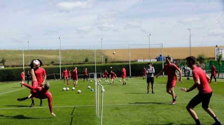 Entrenamiento de Osasuna en Tajonar.