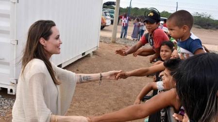 Jolie destaca la respuesta humanitaria de Colombia ante el éxodo de venezolanos