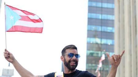 Ricky Martin participó en el Desfile Nacional de Puerto Rico en Nueva York