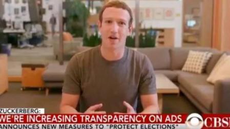 Imagen del vídeo falso de Zuckerberg manipulado con inteligencia artificial