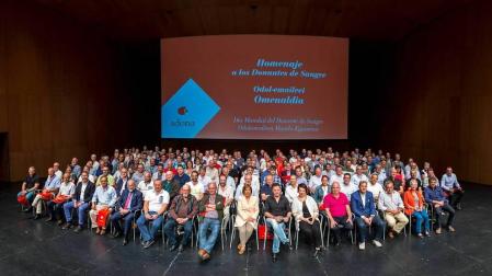 Donantes homenajeados este domingo en Baluarte.
