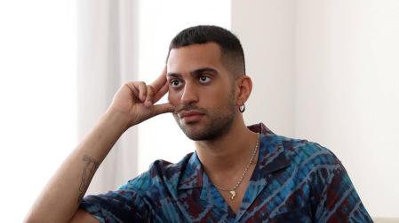 El cantante italiano Mahmood, durante una entrevista en Madrid.