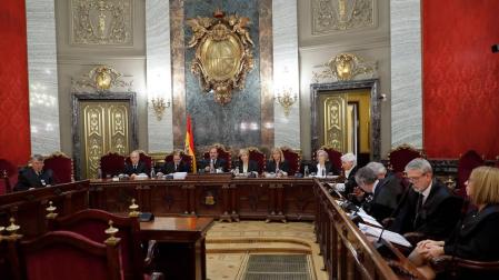 Vista de la sala de Tribunal Supremo que ha decidido la sentencia de La Manada.