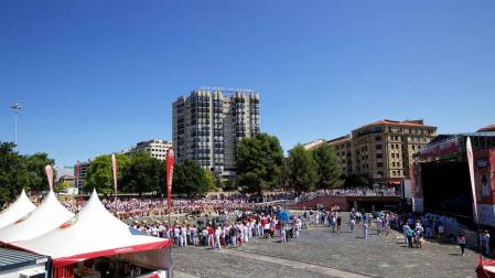 Plaza de los Fueros en San Fermín