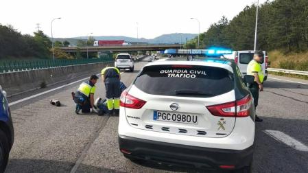 Herido un vecino de Pamplona al sufrir un accidente de moto en Noáin