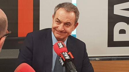 El expresidente José Luis Rodríguez Zapatero, durante la entrevista.