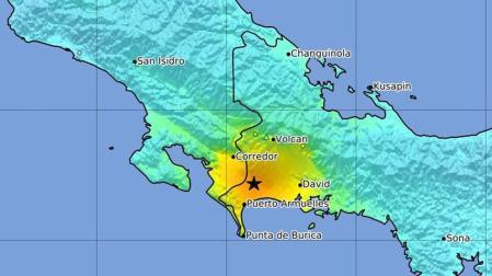 Registrado un terremoto de magnitud 6,3 en la provincia panameña de Chiriquí.