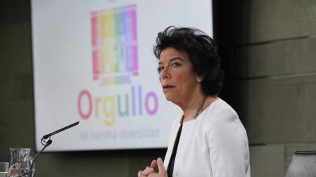 Celáa, en la rueda de prensa posterior al Consejo de Ministros en Moncloa.