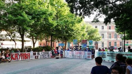 Manifestación en Pamplona contra el cierre de la planta de KSS de Orkoien