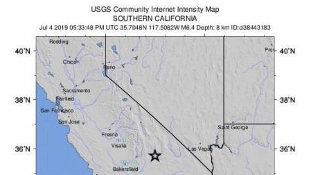 Un terremoto de 6,4 sacude el sur de California