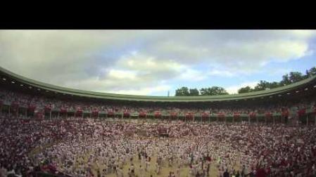 'Time-lapse' de la Plaza de Toros en el encierro