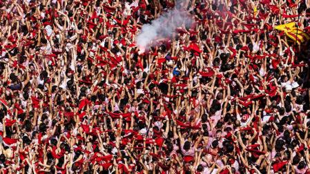 Imagen del chupinazo de San Fermín.
