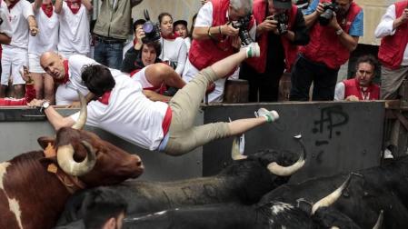 Fotos de Diario de Navarra de los mejores momentos de los encierros de San Fermín de 2018