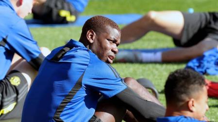Pogba, con el Manchester United en el WACA de Perth, Australia.