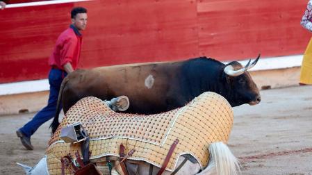 Fotos de la corrida con toros de la ganadería Victoriano del Río para los diestros El Juli, Antonio Ferrera y Pablo Aguado.