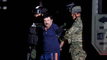 'El Chapo' Guzmán, tras su arresto en México.