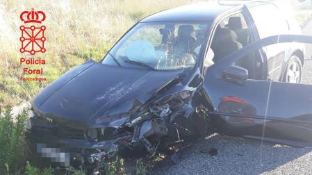 Un herido en un accidente entre tres vehículos en la  A-12, cerca de Obanos