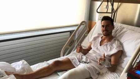 Kike Barja, operado con éxito de la rotura de ligamento de su rodilla