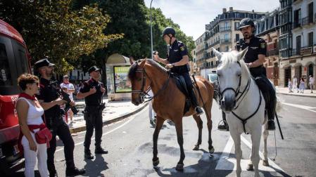 Policías a caballo también en las fiestas de Tudela